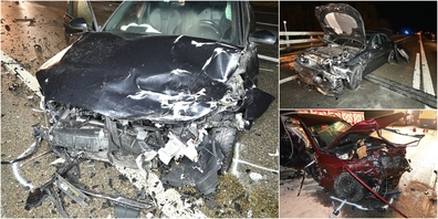 An allen Autos entstand Totalschaden.