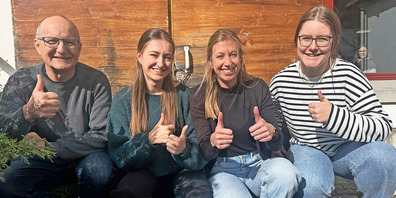 Das Jeninser Lehrpersonen-Team: Martin Gredig, Serena Compagnoni, Jessika Manka, Nina Bonderer  (es fehlt Franziska Lerjen).