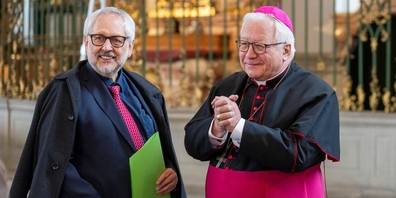Das Bistum St.Gallen würdigte das Wirken und die Verdienste von Pastoralamtsleiter Franz Kreissl (l.) und Bischof Markus Büchel.