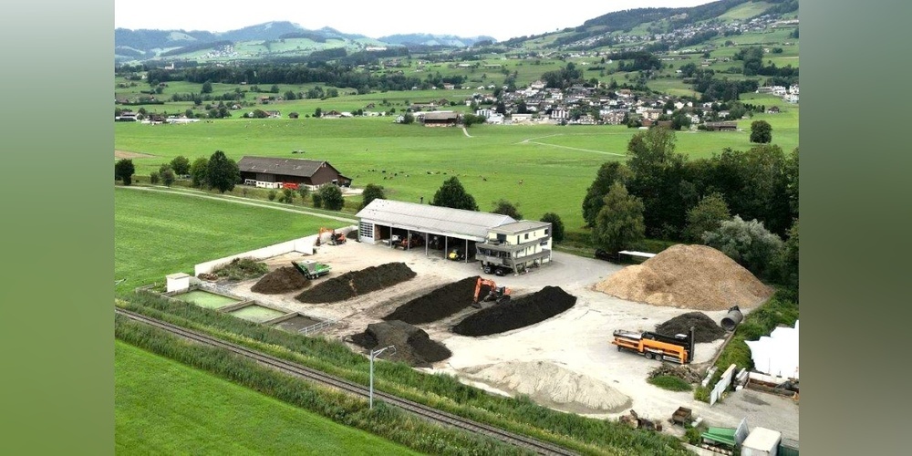 Luftaufnahme Kompostplatz.