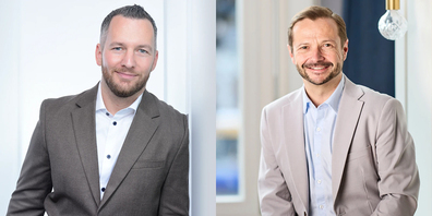 Daniel Merkle (links) übernimmt per 1. Juli 2025 die Geschäftsleitung von Matthias Kost (rechts).