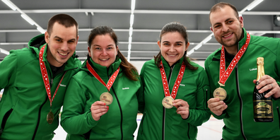 Das St.Galler Mixed-Team: Meico Oehninger, Andrea Stuber, Laura Engler und Lukas Würmli.