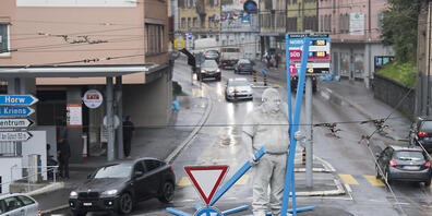 Blick in die Baselstrasse am Kreuzstutz.  (Archivaufnahme)