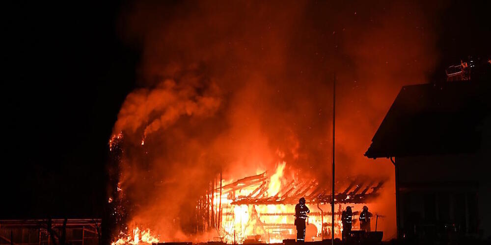 Bei einem Stallbrand in Niederhelfenschwil SG sind nach Polizeiangaben über 300 Hühner verendet.