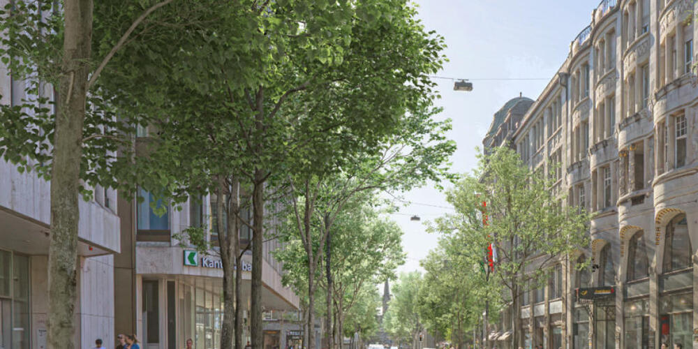 So könnte es in der Stadt St. Gallen an der St. Leonhard-Strasse einmal aussehen.