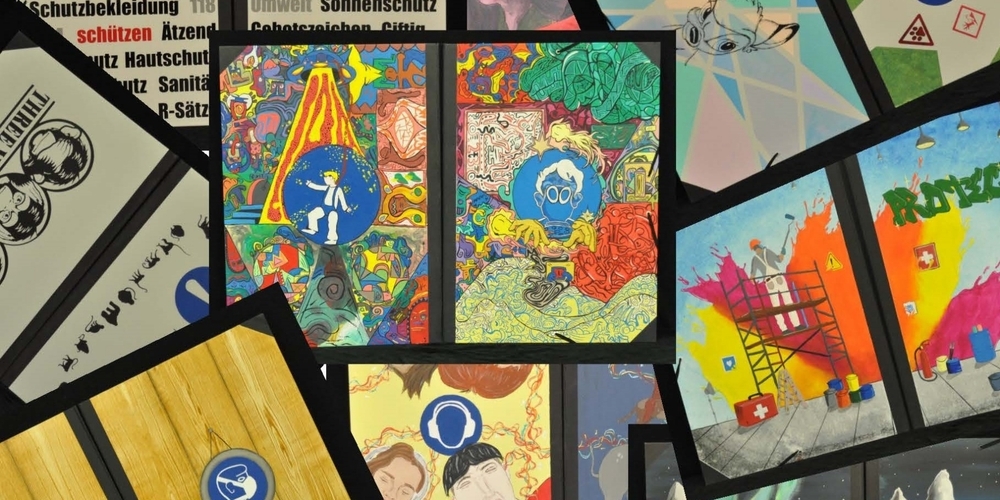 Collage des Wettbewerbs 2024, 1. Lehrjahr.