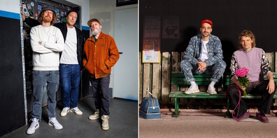 Luut & Tüütli und Bandit (linkes Bild) bringen Glarner Hip-Hop und Dabu Fantastic handgemachten Pop auf die GLKB-Bühne am Zaunplatz Glarus.
