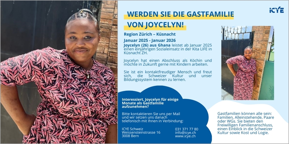 Joycelyn sucht eine Gastfamilie für ein paar Monate.
