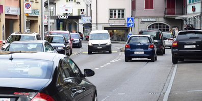 In Siebnen werden Verkehrsdaten erhoben.