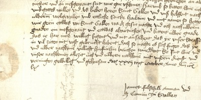 Die bisher einzige Missive in der Edition aus dem bündnerischen Stallen, Bivio wurde am 27.Oktober 1460 verfasst