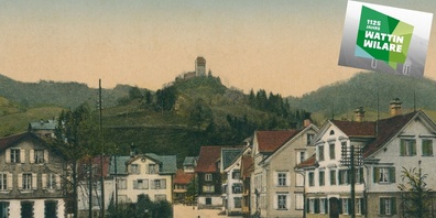 Wattwil einst mit Jubiläumslogo.