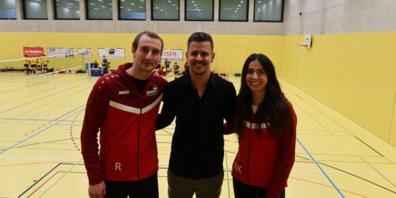 v.l.n.r.: Raphael Engler (Präsident Rheno), Rico Köppel (Kurt Köppel AG) und Nina Köppel-Papp (Marketing Rheno)