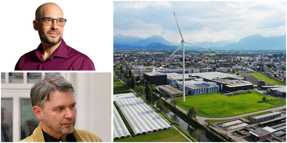 Oben: Manuel Cadonau, Präsident IG Gegenwind Au-Heerbrugg; unten: Mag. Dr. Kurt Fischer, Bürgermeister Lustenau