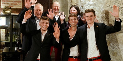 Andreas Hartmann, Julian Gemperli, André Burri, Maurin Schickli, Bettina Surber und Felix Kuster