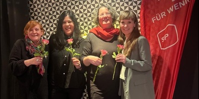 Die gewählten Mitglider der SP Kreuzlingen mit Christine Graeser, Désirée Hurtado, Marie-Line Meyenhofer und Claudia Kübler Ehm. (v.l.n.r.)