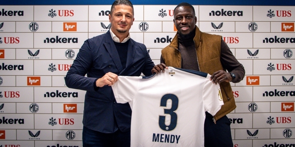 Soll die FCZ-Defensive stabilisieren: Benjamin Mendy, Mitglied der französischen Weltmeister-Mannschaft von 2018, mit Sportchef Milos Malenovic.