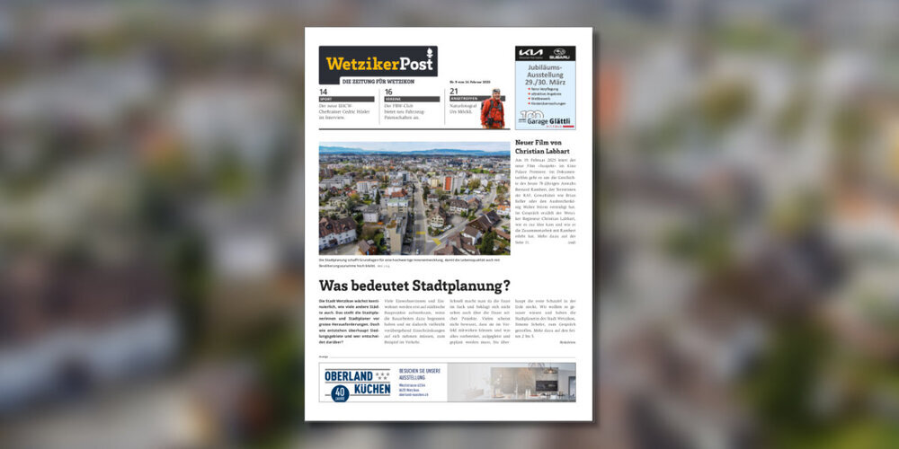 Die Wetziker Post Nr. 9 vom 14. Februar 2025.