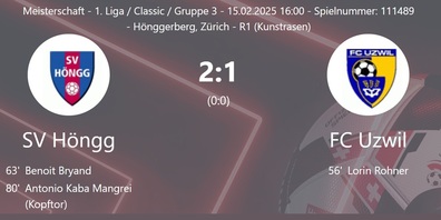 Keine Punkte gab es am 15. Februar für den FC Uzwil.