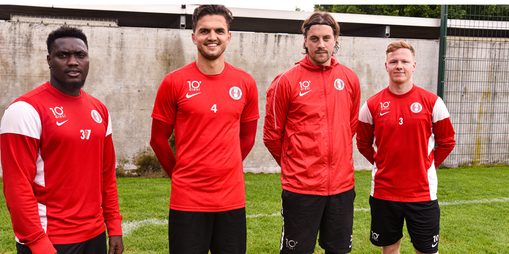 v.l.n.r.: Eusébio Bancessi, Egzon Kllokoqi, Diego Yanz und Simon Rohrbach,