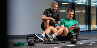 Ein zentraler Grundpfeiler von Pulse and Balance ist die enge Zusammenarbeit mit dem FCSG (im Bild Simon Storm und Lukas Görtler)