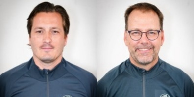 Trainerduo Jonas Elmer und Martin Kelterborn.
