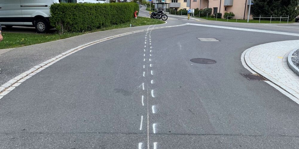 Spuren einer Strolchenfahrt.