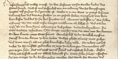 Beschwerde des Bürgermeisters und Rat von Lindau im Juli 1437. Getreide soll nur auf den dafür vorgesehenen Märkten verkauft werden