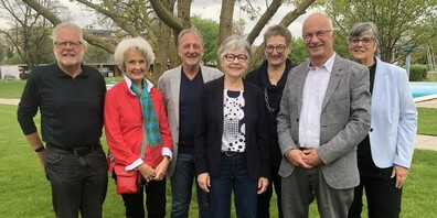 Der neue Vorstand v.l.: Rolf Ott, Rita Schmid, Dani Wyler, Bea Tröhler, Doris Gut, Daniel Meili und Ruth Grünenfelder.