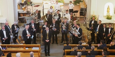 Die Brass Band Wilen, unter der Interims-Leitung von Urs Sturzenegger präsentierte das Wettstück für den Musiktag «Legenda Rumantscha»