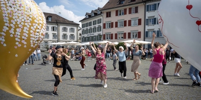 Damals: Tanzfest 2022 auf dem Fischmarktplatz in Rapperswil-Jona .