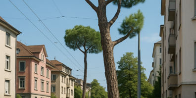 Grün für die City: Solche Föhren sollen das Stadtbild in Zürich künftig prägen.