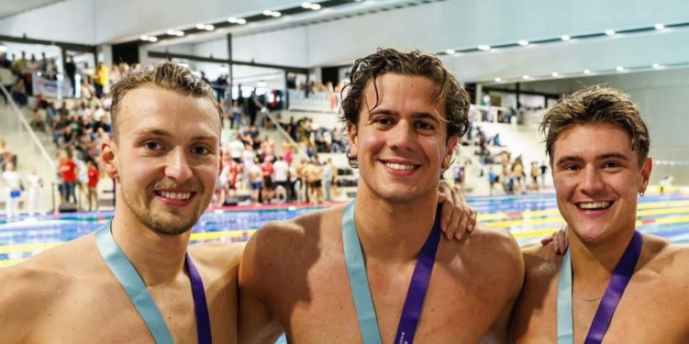 Glücklich über die Qualifikation: Antonio Djakovic, Noè Ponti und Gian-Luca Gartmann (v.l.)