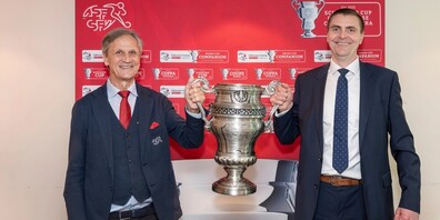 Dominique Blanc, Zentralpräsident SFV, und Mitja Schulz, CEO der Debrunner-Koenig-Gruppe