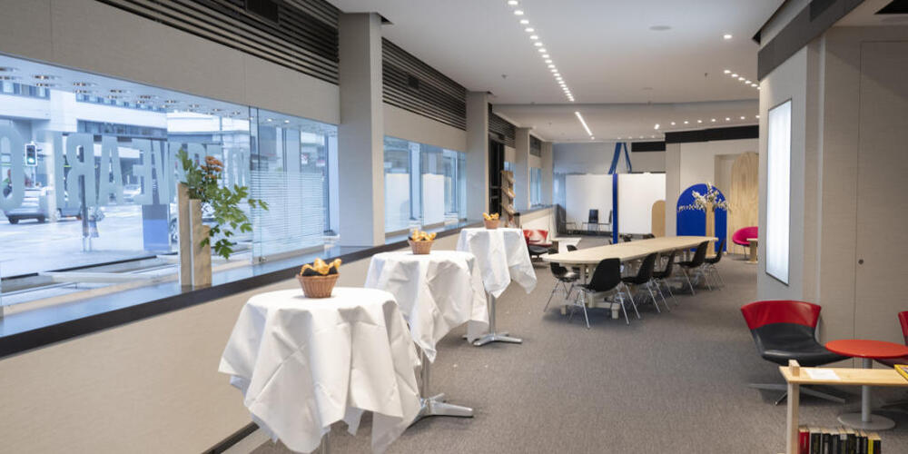 Im "Bourbaki Pop-up" soll die Bevölkerung ab Juni lesen, arbeiten, Kaffee trinken oder Veranstatlungen besuchen können.