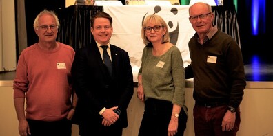 Martin Wicki (Präsident WWF Thurgau), Yves Noël Balmer (Landammann Appenzell Ausserrhoden), Franziska Cavelti (Präsidentin WWF St.Gallen) und Dieter Bürgi (Präsident WWF Appenzell)