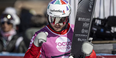 Dario Caviezel an der Snowboard Weltmeisterschaft im Engadin.