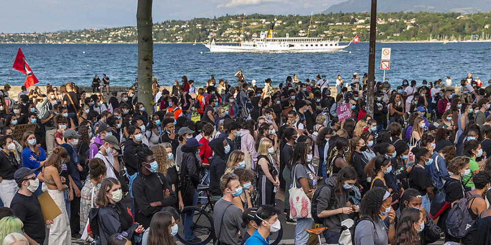 Kundgebung gegen Rassismus am Freitag in Genf.