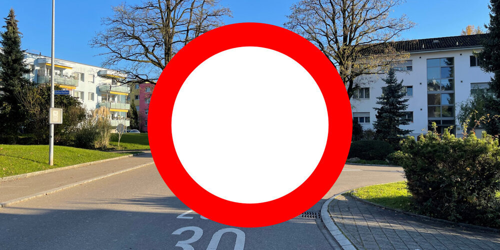 Die Haldenstrasse im Unterdorf, die bislang wichtigste Verbindungsstrasse während der Bauzeit, wird gesperrt. (Archivbild)