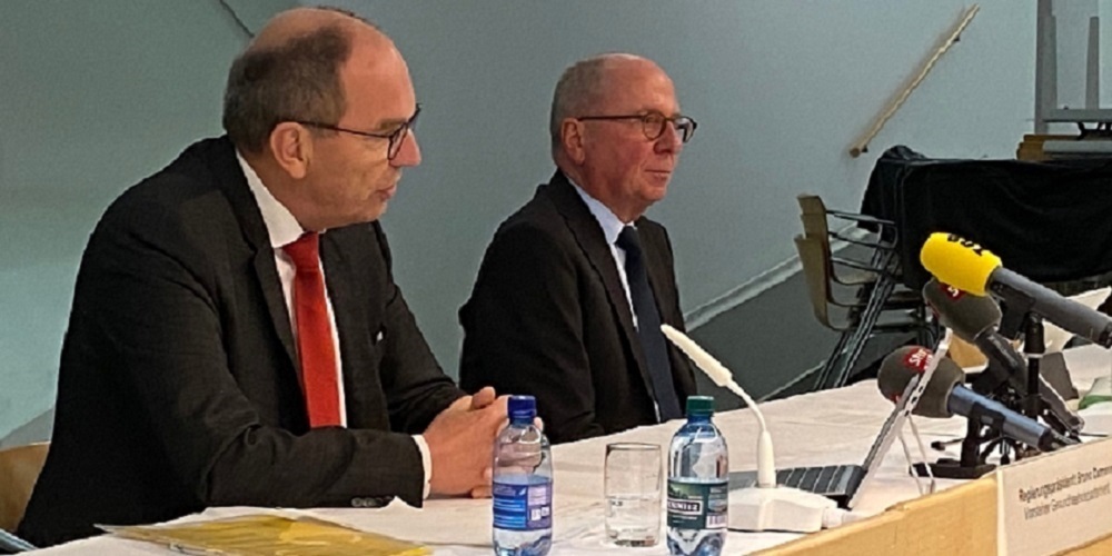 Der St.Galler Gesundheitsdirektor Bruno Damann (l.) und Regierungsrat Fredy Fässler.