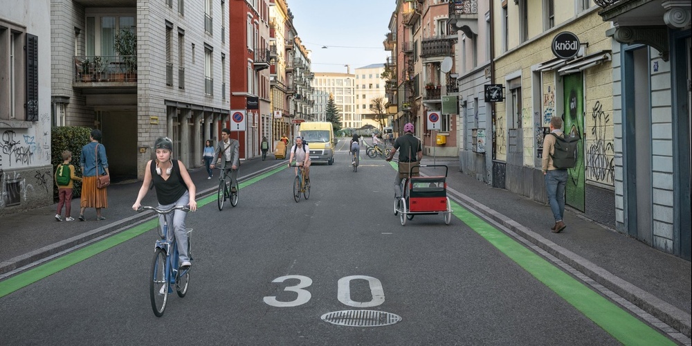 Die Brauerstrasse kurz vor der Magnusstrasse nach der Umsetzung.