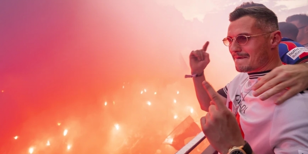 Verlor an der FCB-Meisterfeier etwas das Contenance: Taulant Xhaka. 