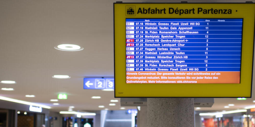 Aufgrund einer Gleissperre beim Bahnhof St. Gallen kommt es zu Fahrplanänderungen im Regionalverkehr. (Archivbild)