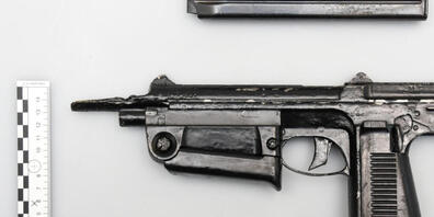 In einer Tasche befanden sich zwei Pakete mit je einer Schusswaffe drin.