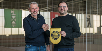 Präsident Alex Hüttenmoser mit dem neuen Geschäftsführer Matthias Schlageter