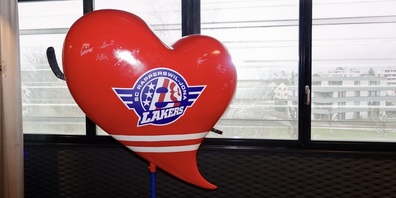 Das Lakers Herz schlägt überall. Auch beim Info Lunch von Gewerbe Rapperswil-Jona.