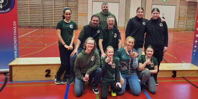 Die erfolgreichen Bogenschützen von Archery Swiss Gossau.