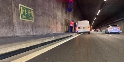 Der Lieferwagen prallte wegen des epileptischen Anfalls des Lenkers rechts und links in die Tunnelwand.