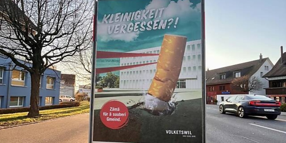 Volketswil möchte den herumliegenden Abfall reduzieren und geht gezielt vor gegen Littering.