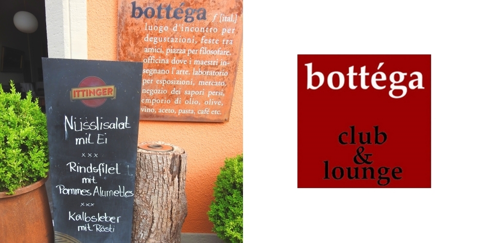 Am Eingang zur bottéga.