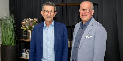 Reto Friedauer, Gemeindepräsident St.Margrethen und Ruedi Mattle, Stadtpräsident Altstätten